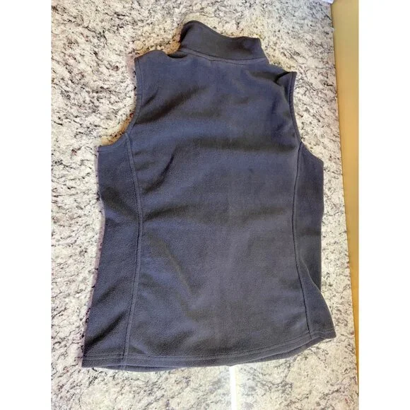 Fresh Womens Gray Fleece Vest Small  Full-Zip Pockets Athletic - Picture 10 of 10